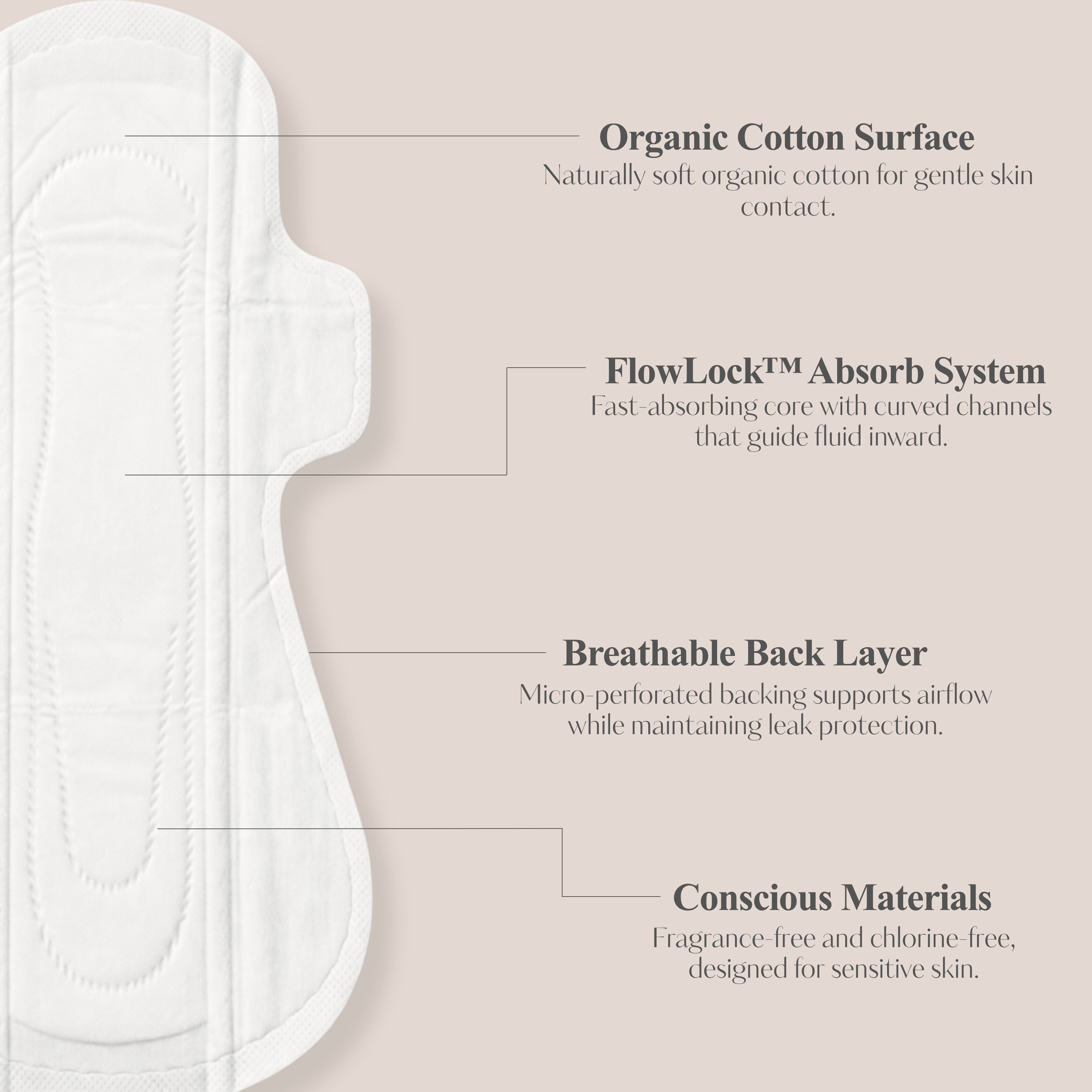 Blushcore Organic Cotton Topsheet Pads | Heavy Flow