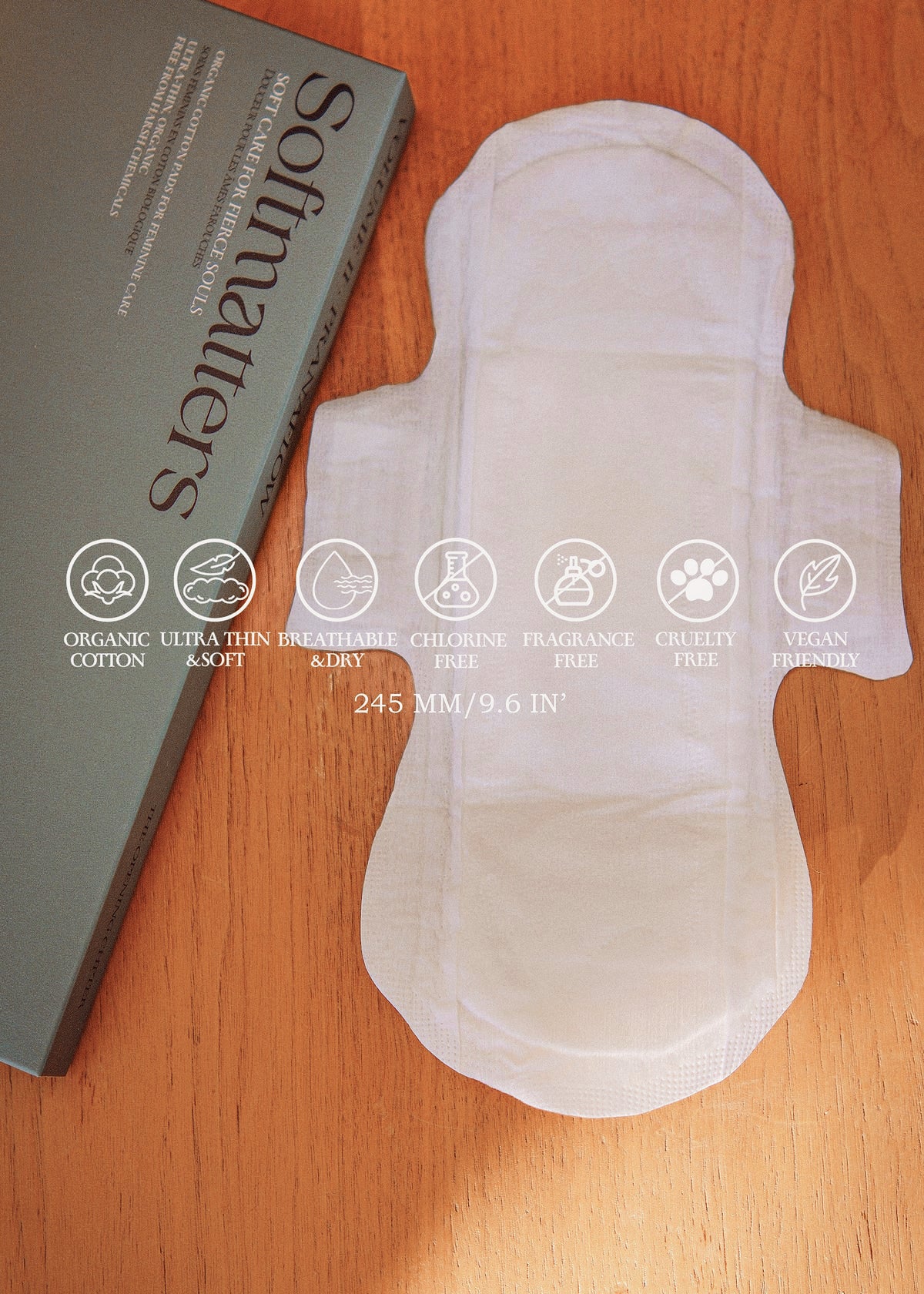 Pranaflow Regular Organic Cotton Pads, 8 Pads