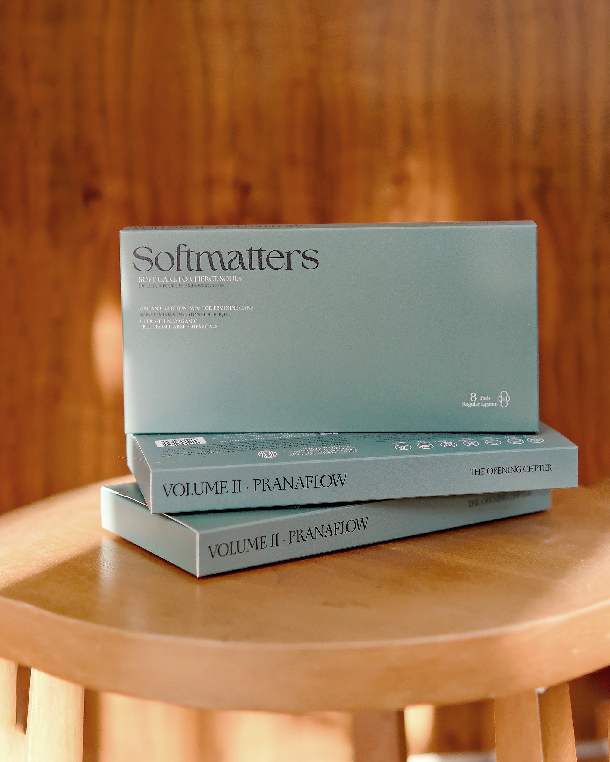 Pranaflow Regular Organic Cotton Pads, 8 Pads