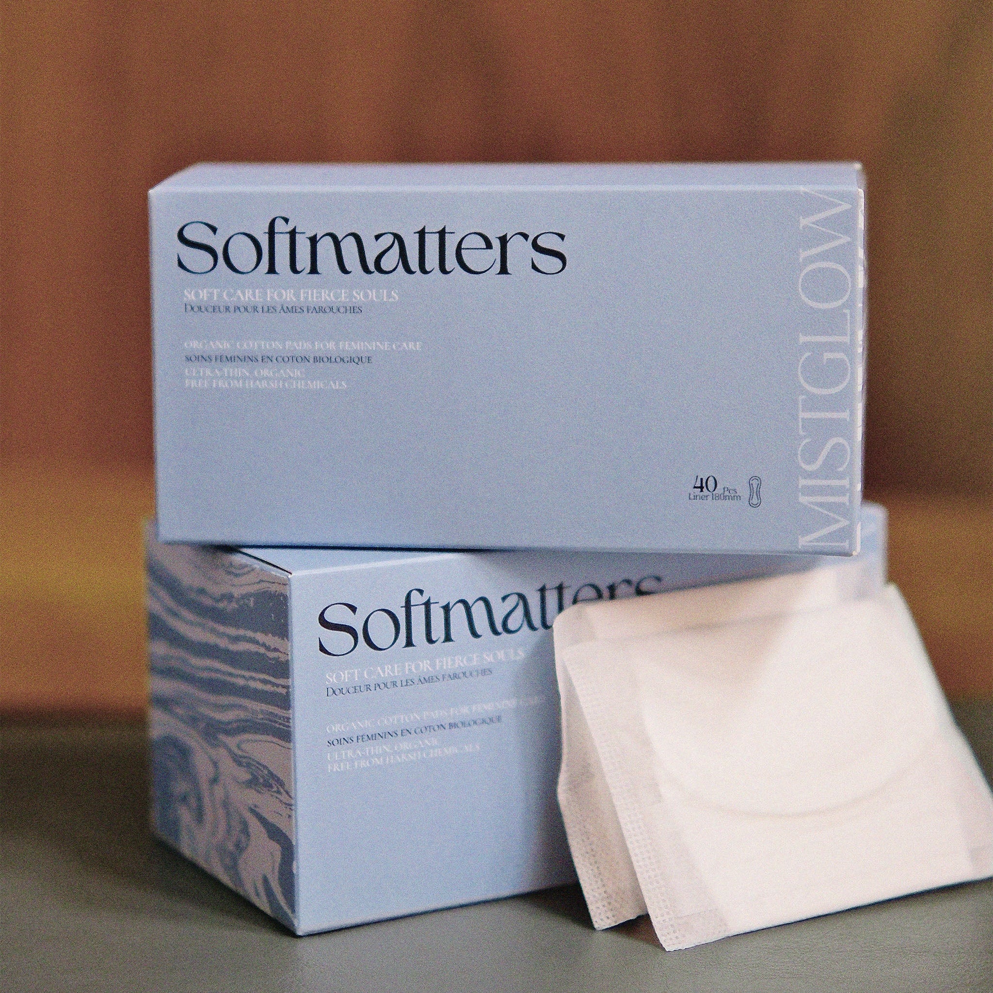 Mistglow Organic Cotton Liner, 40 Pads