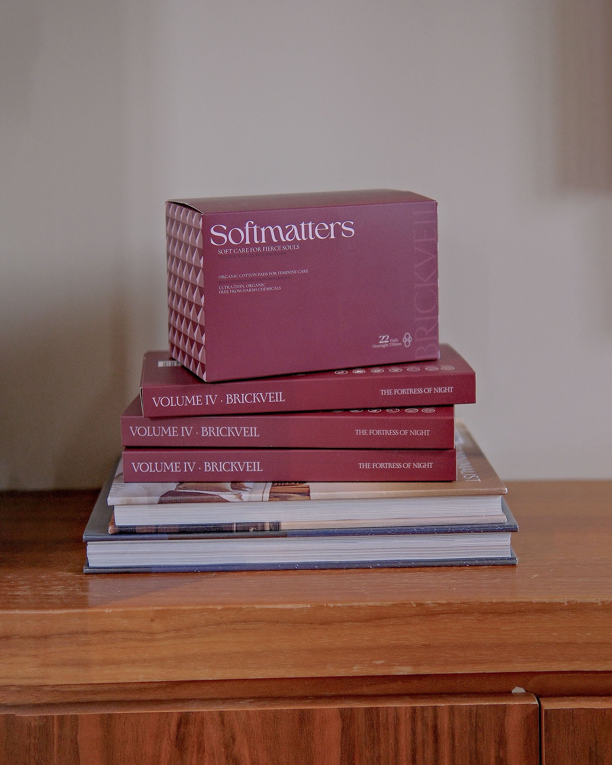 Brickveil Overnight Organic Cotton Pads, 22 Pads