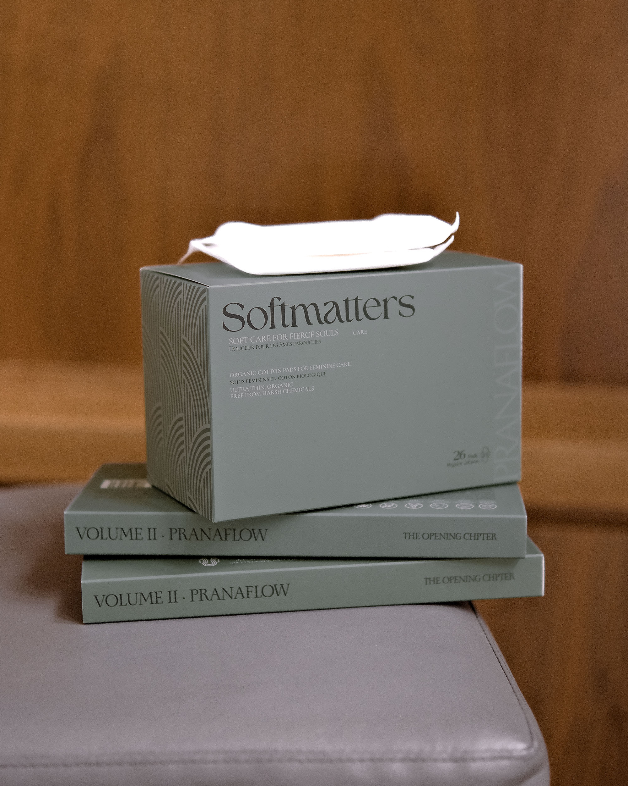 Pranaflow Regular Organic Cotton Pads, 26 Pads