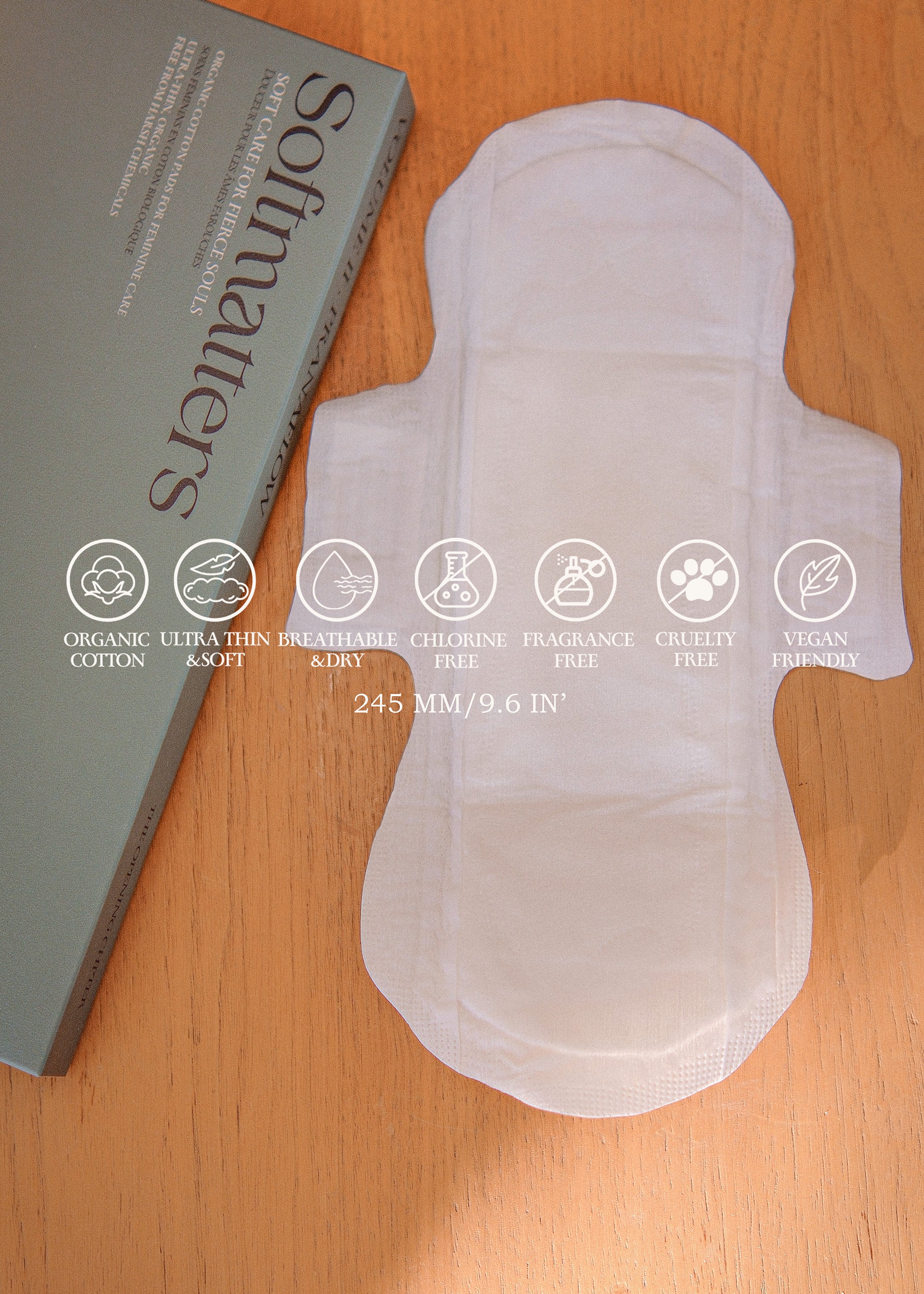 Pranaflow Regular Organic Cotton Pads, 8 Pads