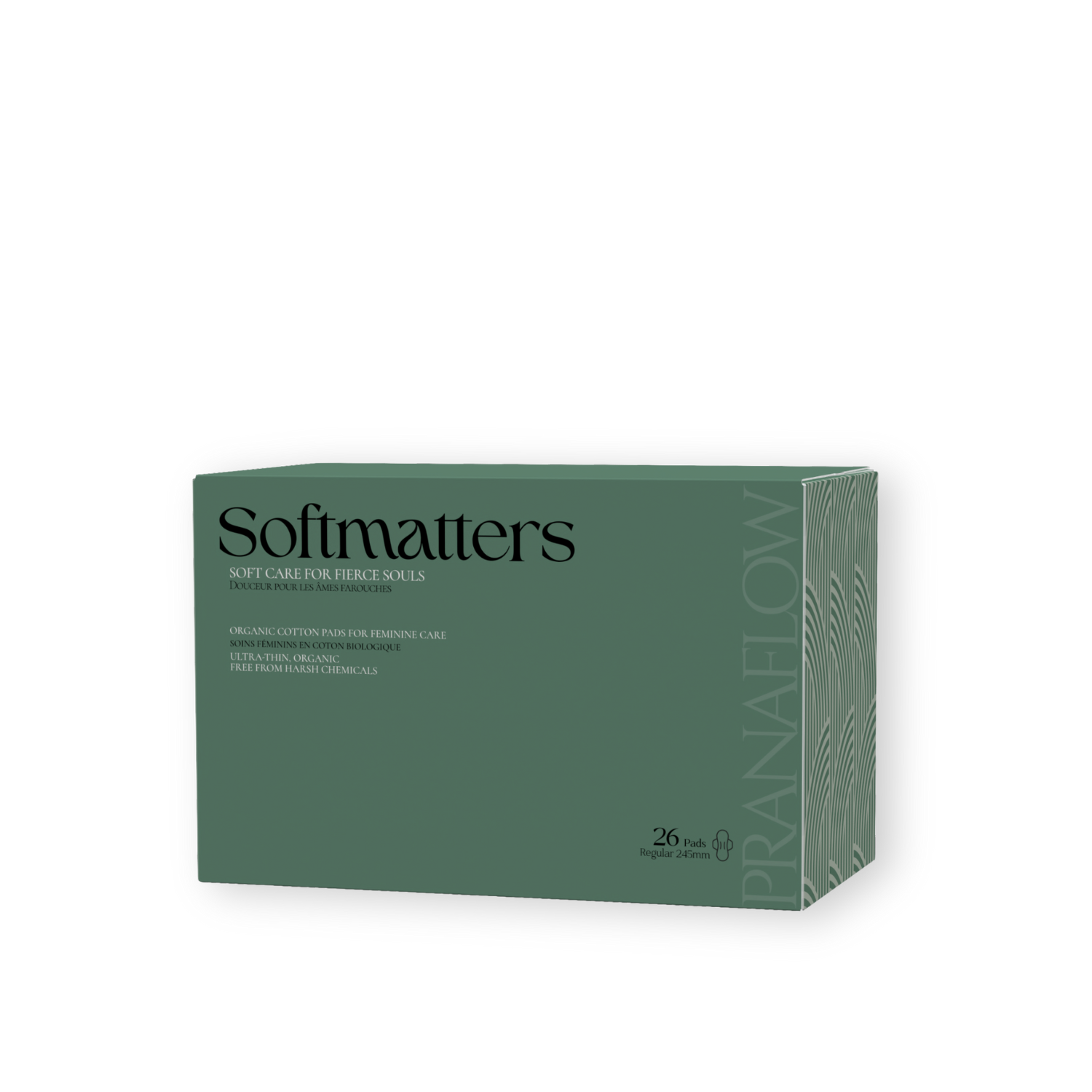 Pranaflow Regular Organic Cotton Pads, 26 Pads